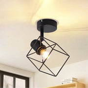 ZMH Faretto da soffitto 1 fiamma E14 plafoniera orientabile 350° metallo vintage soggiorno