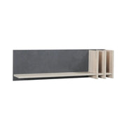 Scaffale da muro MALMO 100 cm colore rovere chiaro e grigio cemento