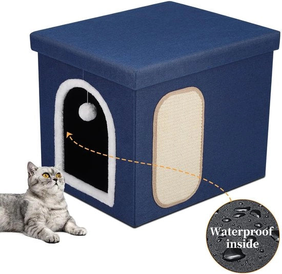 Casa per gatti - multifunzionale e discreta - 1 pezzo - design moderno - 55 x 45 x 45 cm