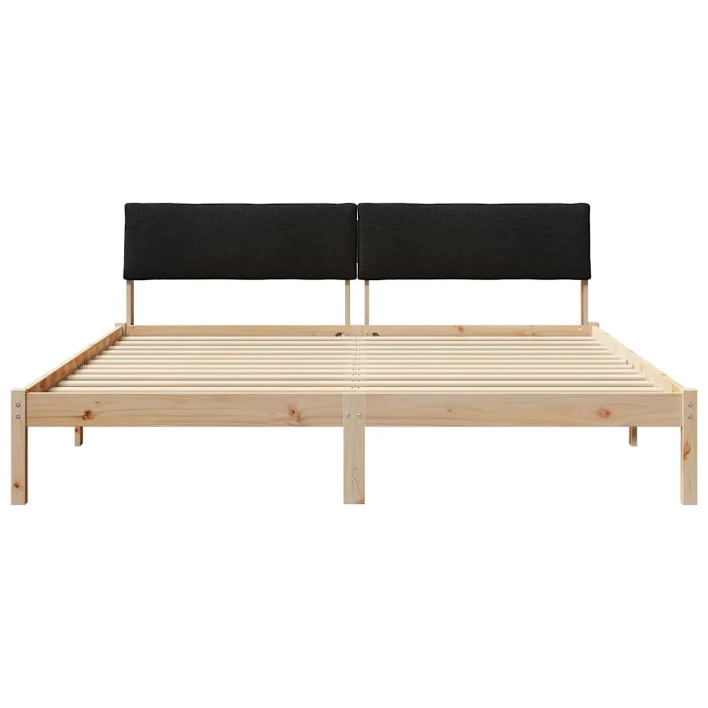 Struttura del Letto con testiera Marrone e nero 180 x 200 cm 3394335