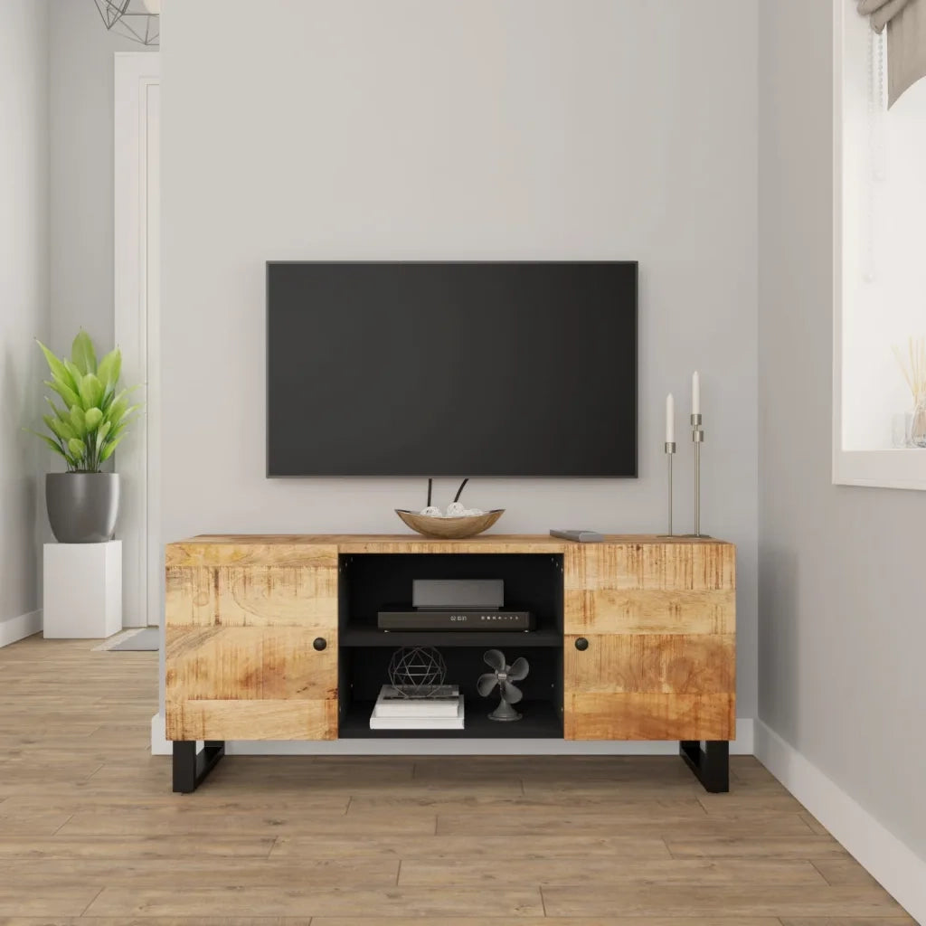Mobile Porta TV 105x33x46cm in Legno Massello di Mango cod mxl 7597