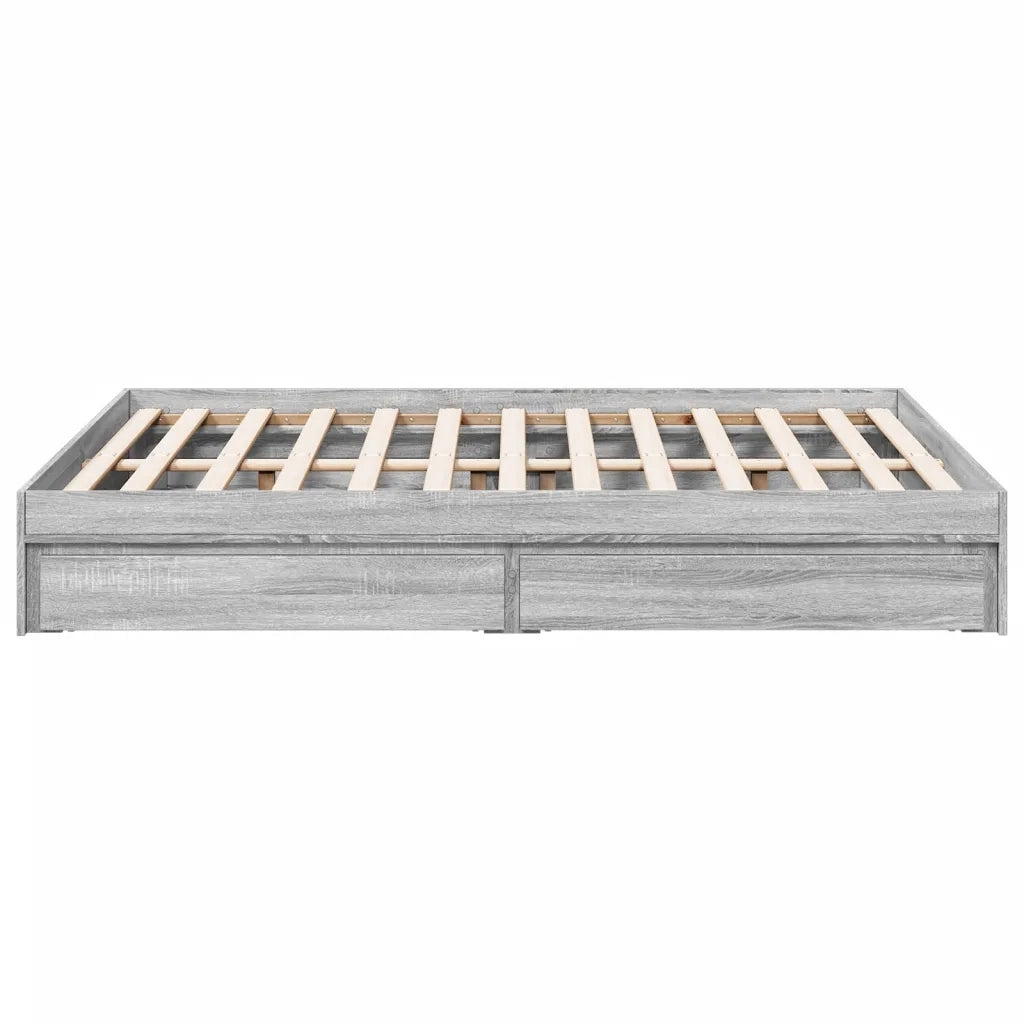 Giroletto Cassetti Grigio Sonoma 120x200 cm Legno Multistrato