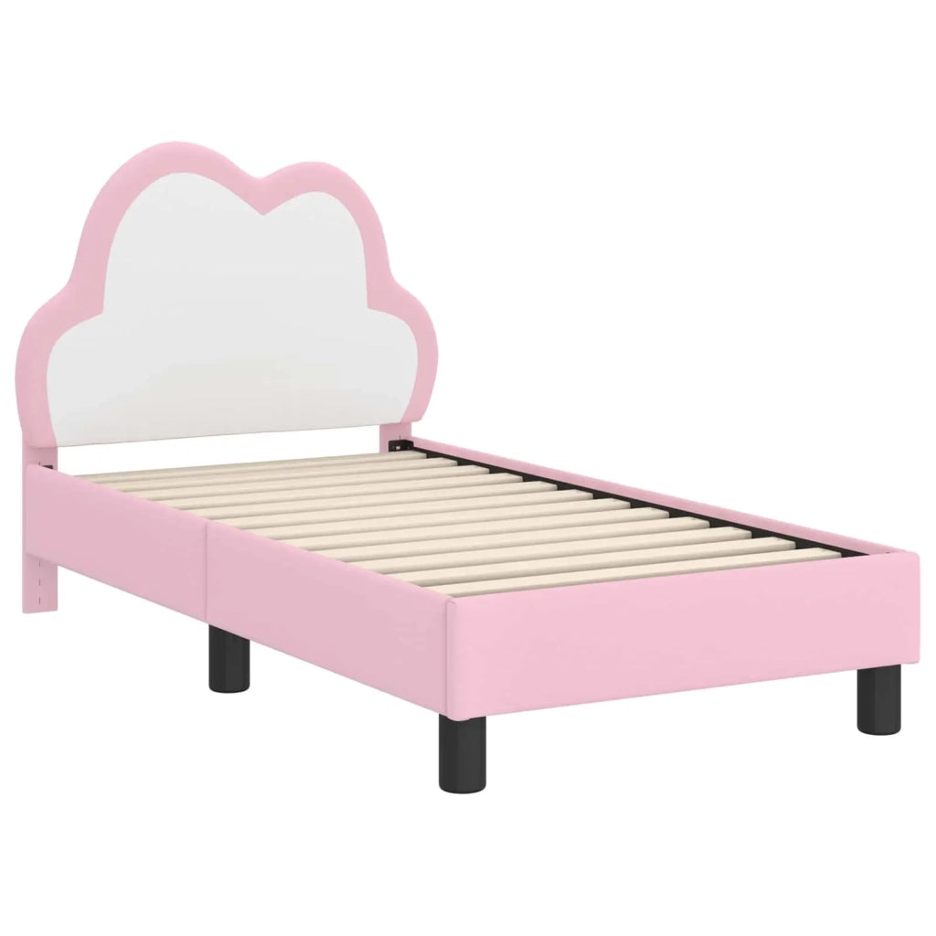 Struttura letto per bambini con testata-Giroletto per bambini Rosa 70 x 140 cm PU 590765