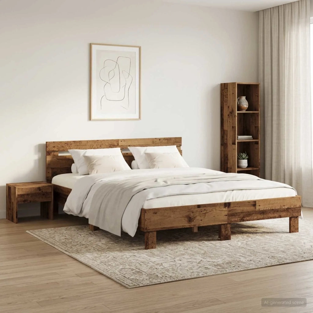 Struttura del letto Legno antico 135 x 190 cm 3446594