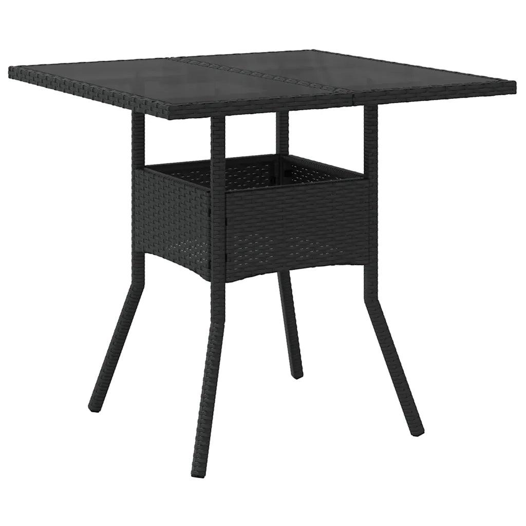 Set da Pranzo da Giardino 3 pz con Cuscini Polyrattan e Vetro 3278601