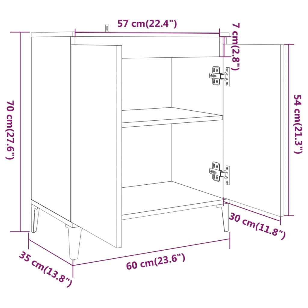 Buffet credenza cassettiera armadio mobile contenitore organizer per cucina soggiorno salotto 60 x 35 x 70 cm legno ingegnerizzato marrone 02_0030979