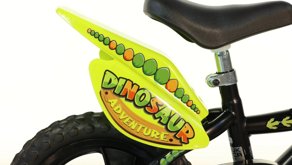 DINOSAUR 12", bicicletta per bambini, bici bambino, adatta a bambini tra i 3 e i 5 anni, per altezza tra 85 e 105 cm, co