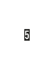 Targa numerica 56 x 130 mm con numero "5", da avvitare – THIRARD