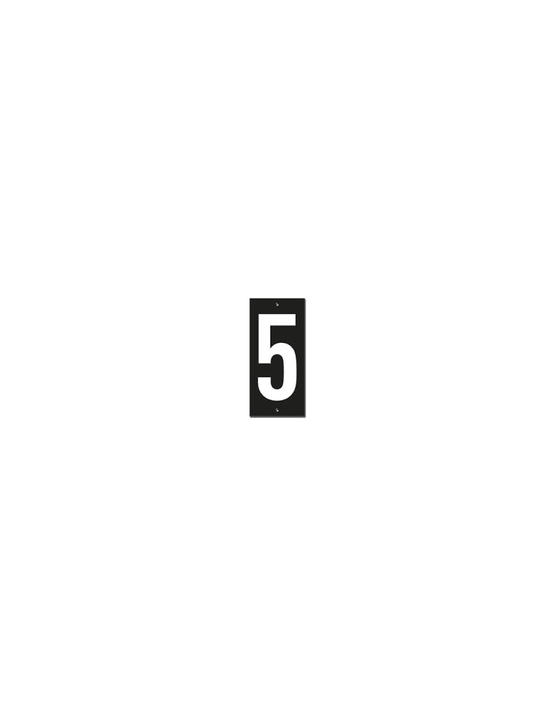 Targa numerica 56 x 130 mm con numero "5", da avvitare – THIRARD