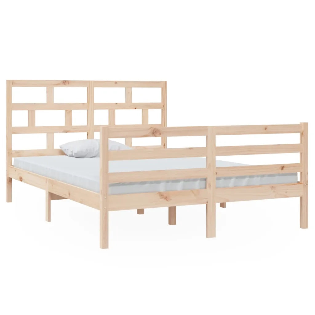Giroletto-Struttura Letto in Legno Massello di Pino 140x200 cm 810966