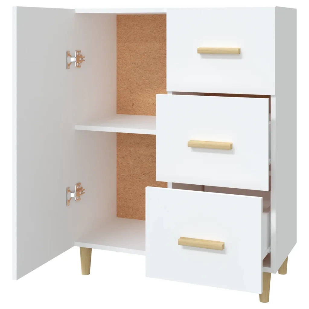 Credenza Bianca 69,5x34x90 cm in Legno Multistrato 812168