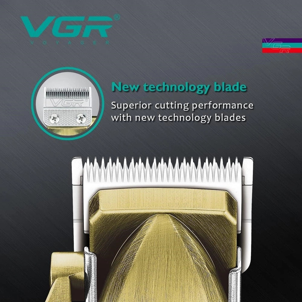 Trade Shop - Tagliacapelli Professionale Senza Fili Display Led A Batteria Ricaricabile V-688 -