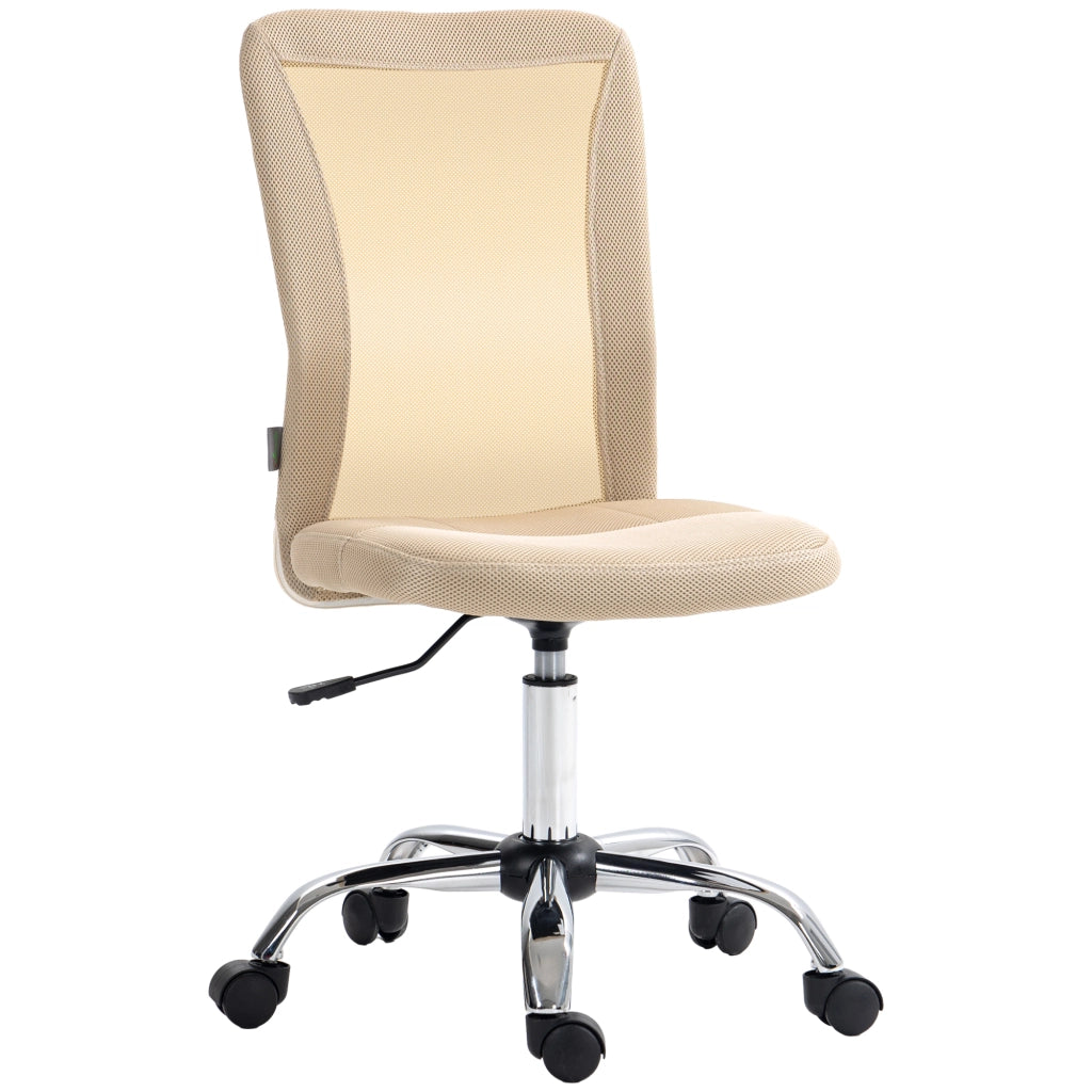 Sedia da ufficio girevole senza braccioli in rete ¨C Zephmum ¨C Beige 43x58x90-100 cm