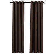 Tende Oscuranti | Tende Blackout Effetto Lino con Occhielli 2 pz Talpa 140x225cm
