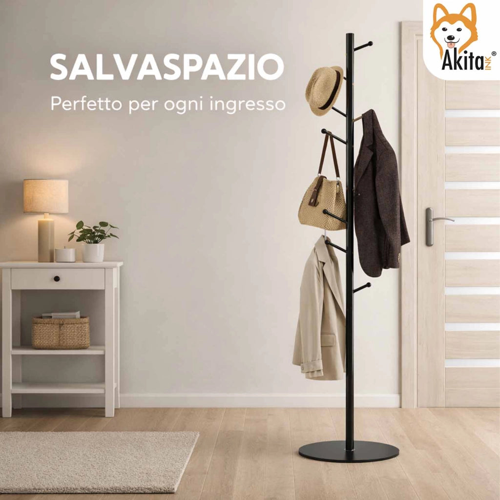 Akitaink Attaccapanni Terra 8 Ganci Base MDF Nero