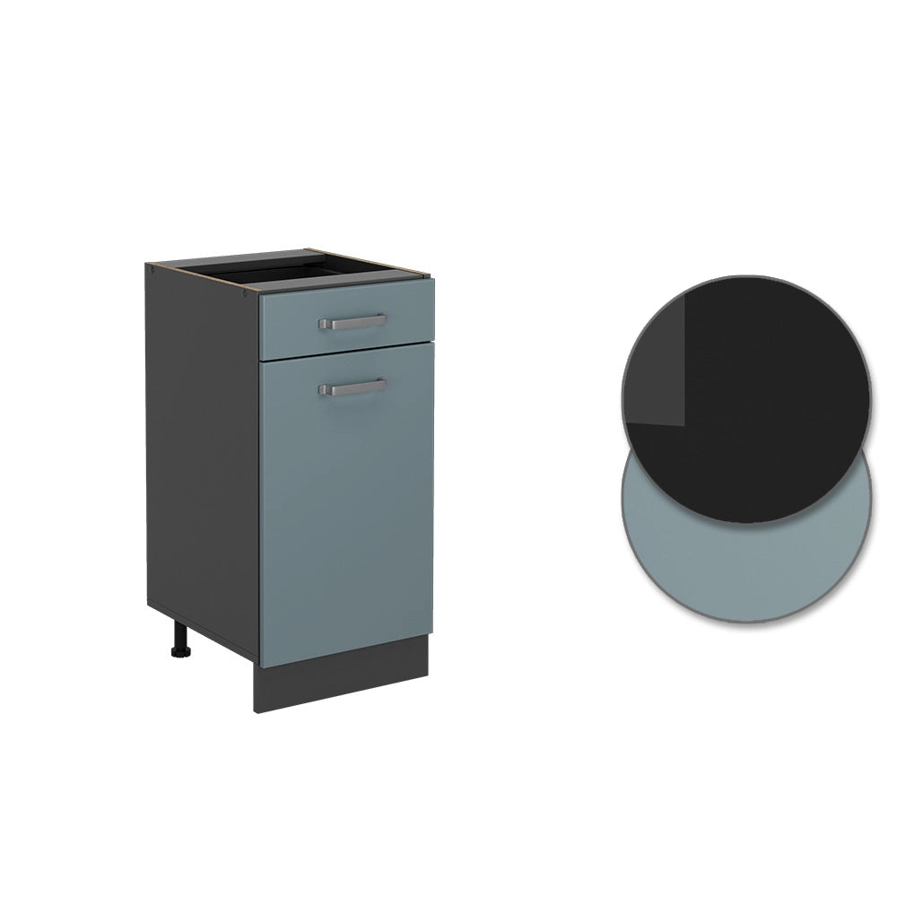 Vicco Mobiletto base per cucina Grigio-blu 40 cm , PL Rovere