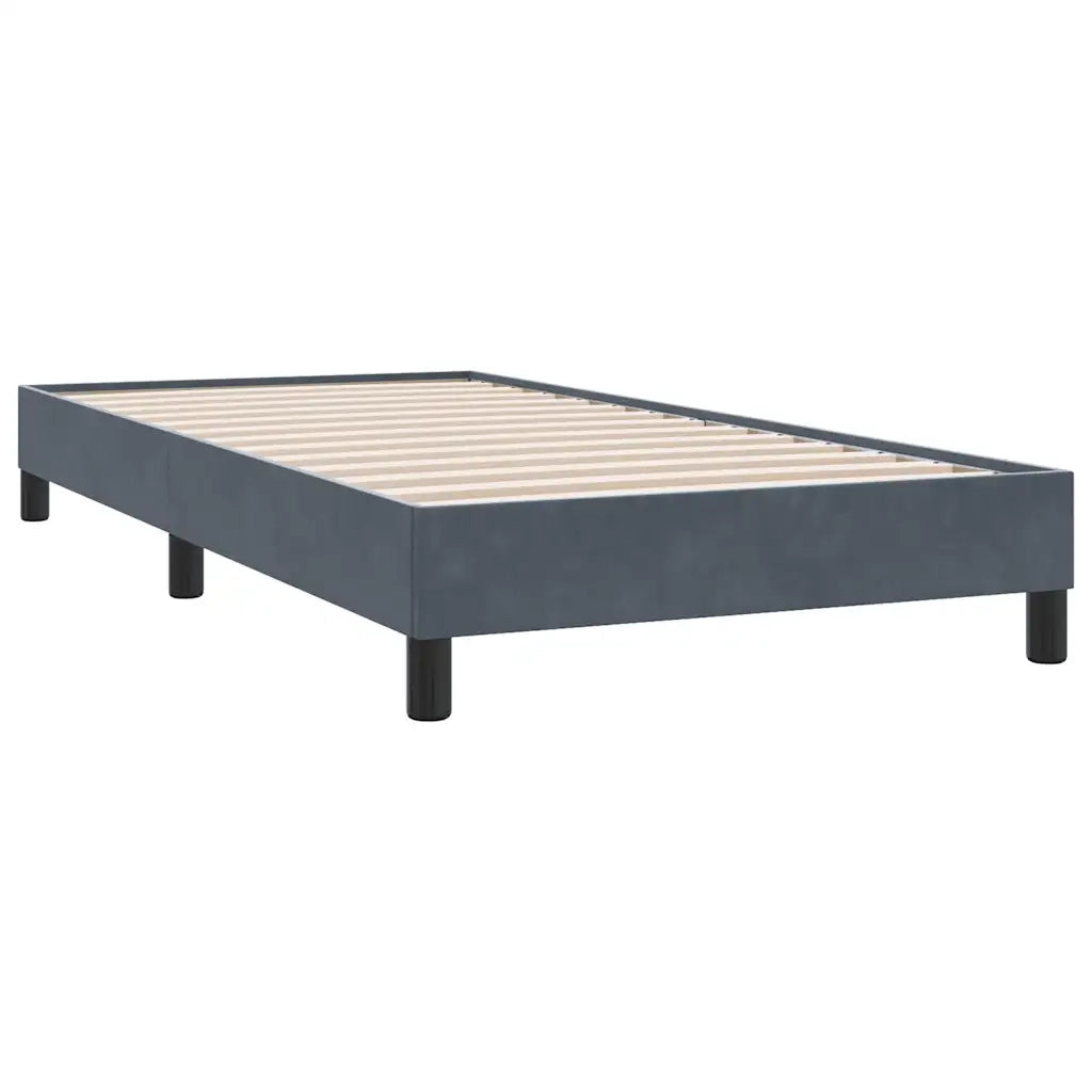 Giroletto a Molle con Materasso Grigio Scuro 80x210 cm Velluto 3316282