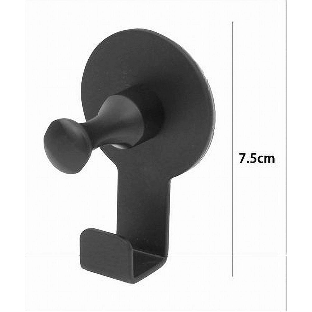 Trade Shop - Appendino Gancio Appendi Porta Asciugamano 1 Posto Bagno Casa Nero 7.5 Cm 59750 -