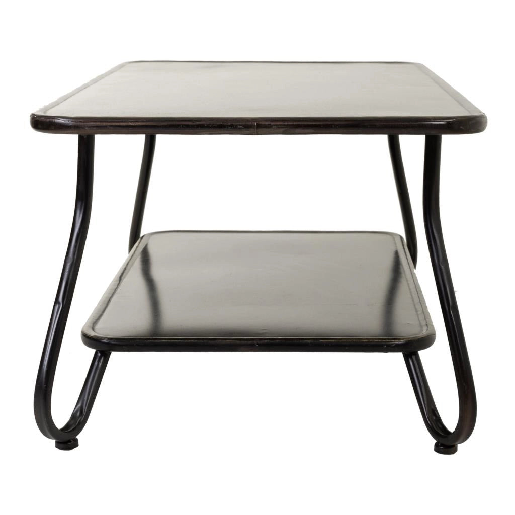 Tavolino in metallo nero 120x60x46,5h