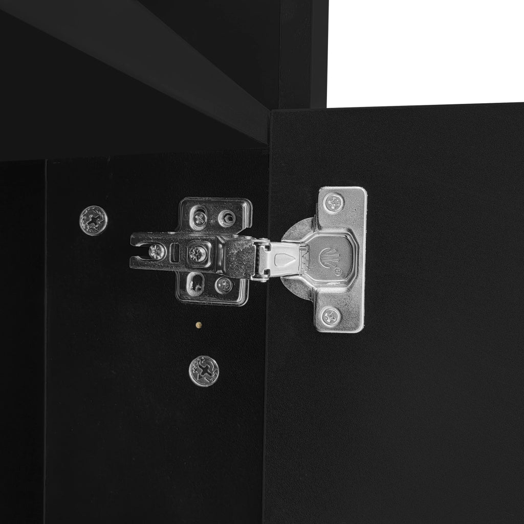 Mobile TV nero lucido 160 x 35 x 60 cm con illuminazione LED