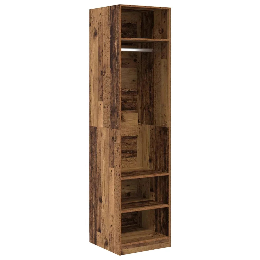 vidaXL Guardaroba con lo scaffale Legno vecchio Legno multistrato