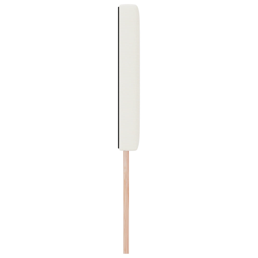 Testata LED  Design Semplice Crema 72 cm in Tessuto Corduroy