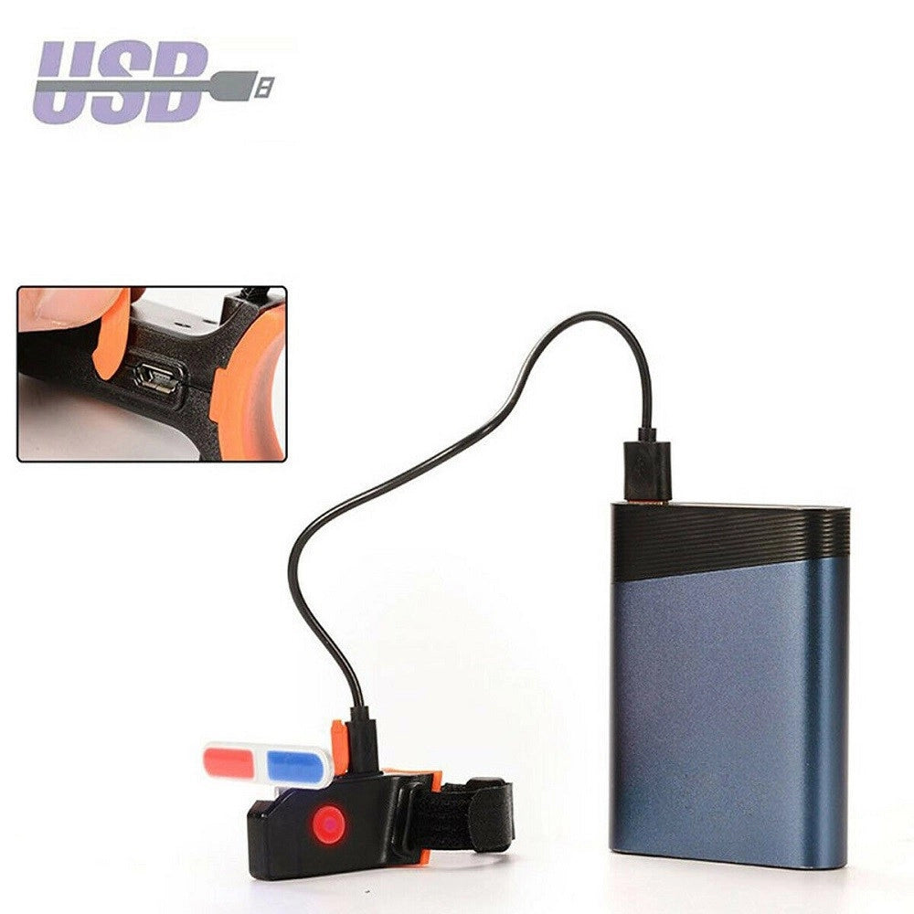 Trade Shop - Luce Posteriore Bici Luci Di Coda Ricaricabile Usb Impermeabile Bicicletta 0082 -