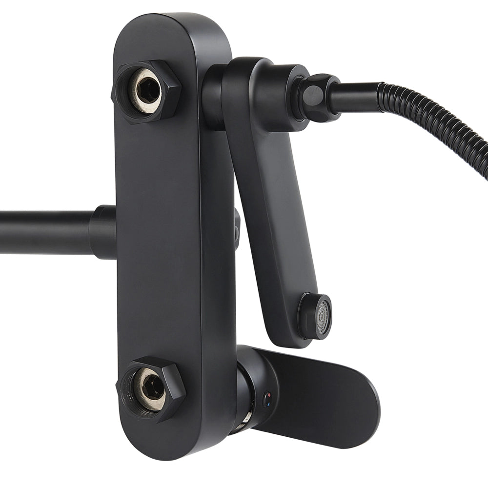 Miscelatore Set Doccia Ottone Nero con Funzione Pioggia Finitura Opaca Glamour Modern