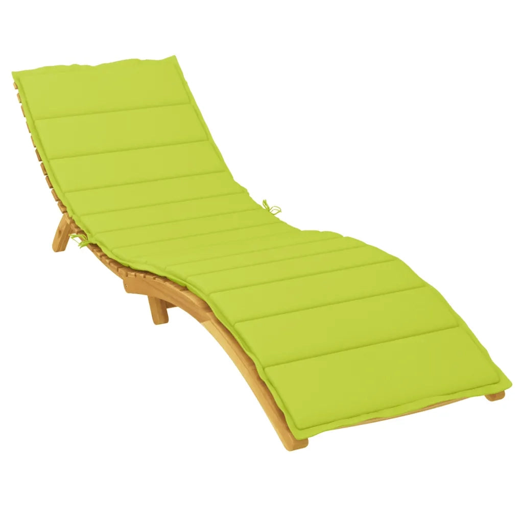 Cuscino per Lettino Verde Intenso 200x70x3 cm in Tessuto Oxford 314229