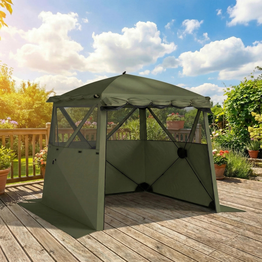 Gazebo 2x2m ¨C zephmum ¨C Impermeabile Resistente 4 Pannelli con Rete