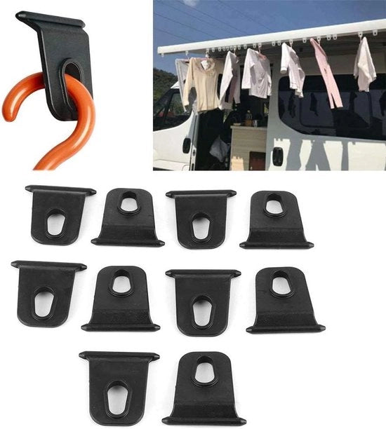 10 pezzi di appendiombre ABS portatili - organizzatore di tende da sole esterne per camper e RV.