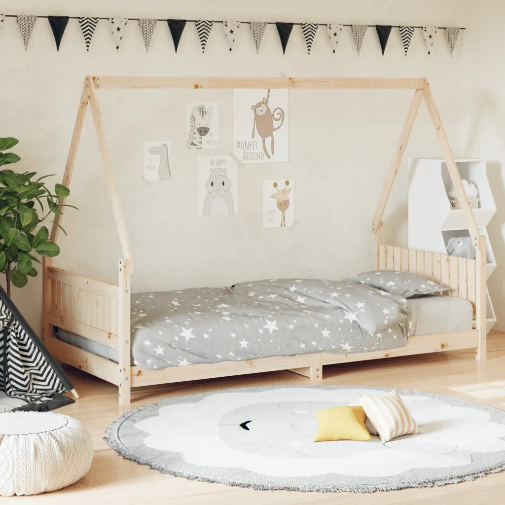 Giroletto per Bambini 90x190 cm in Legno Massello di Pino 834507