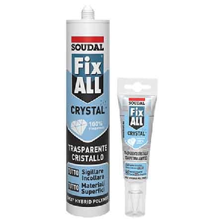 ADESIVO SIGILLANTE 'FIX ALL CRYSTAL' SOUDAL 290 ml - Trasparente - SOUDAL