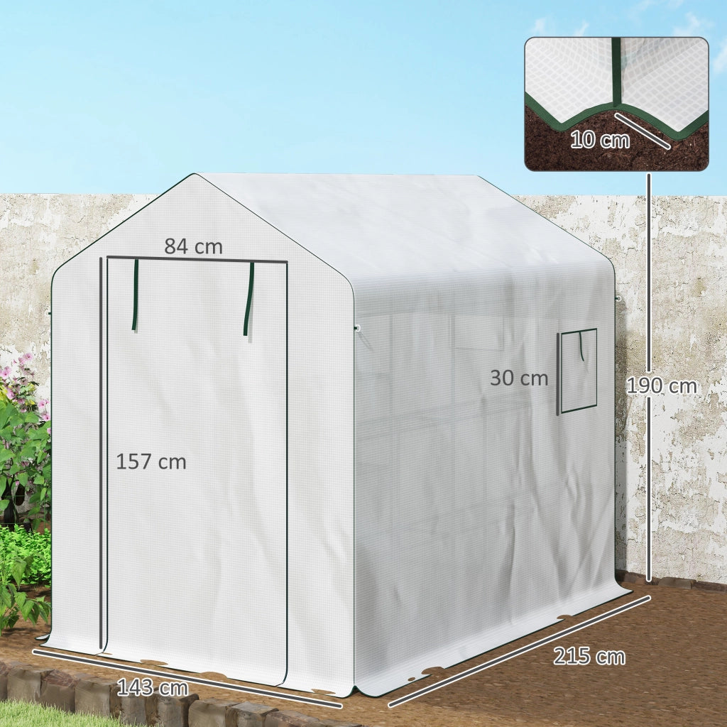 Serra da Giardino 3 m2 ¨C Zephmum ¨C 3 Ripiani, PE 135 g/m2, Porta a Rullo