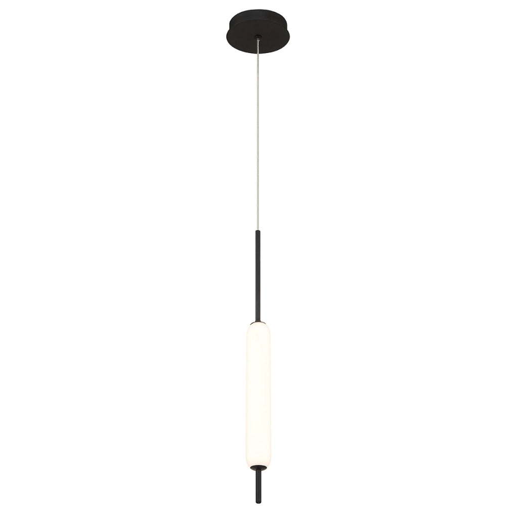 Lampada sospensione moderna nera ovale LED 10W Cumberland