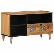Mobile TV Naturale 80 x 33 x 46 cm Legno di mango massello