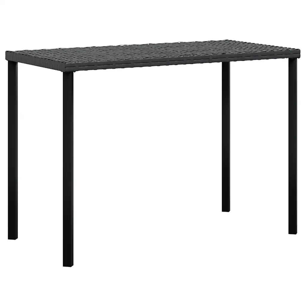 Set Divano a L con Cuscini 5 pz | Set Salotto da Giardino Nero in Polyrattan