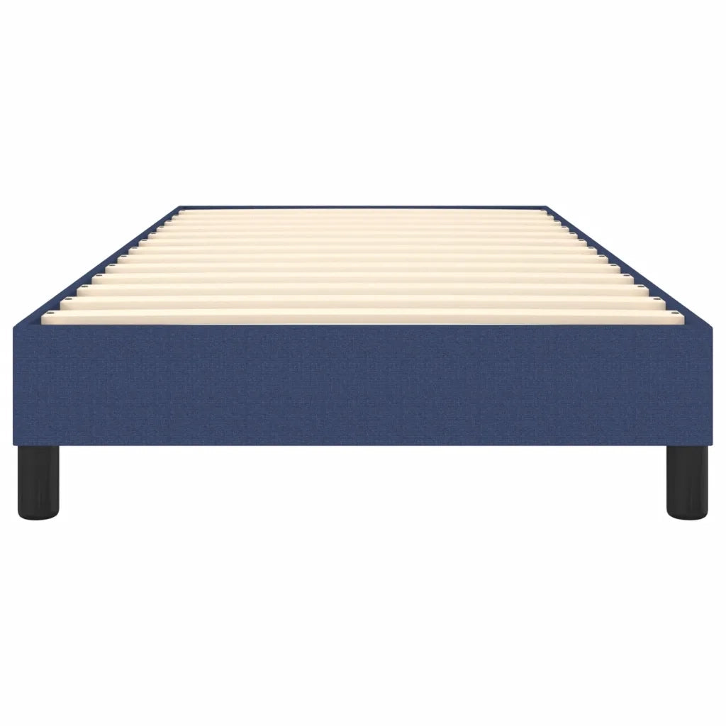 Struttura Letto a Rete a Molle-Giroletto Blu 100x200 cm in Tessuto 112024
