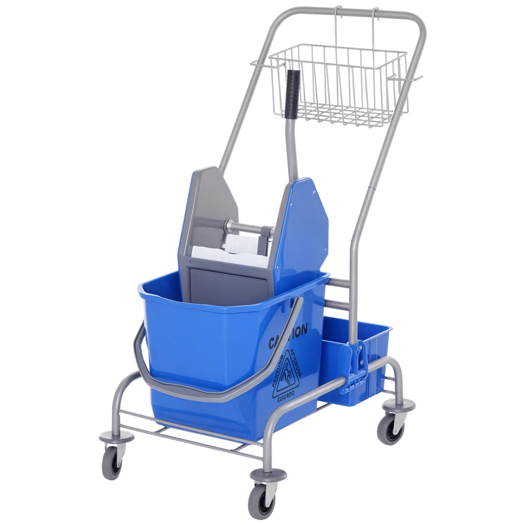Carrello per Pulizia con Secchio 25 Litri ¨C Zephmum ¨C Blu 72x49,5x95 cm