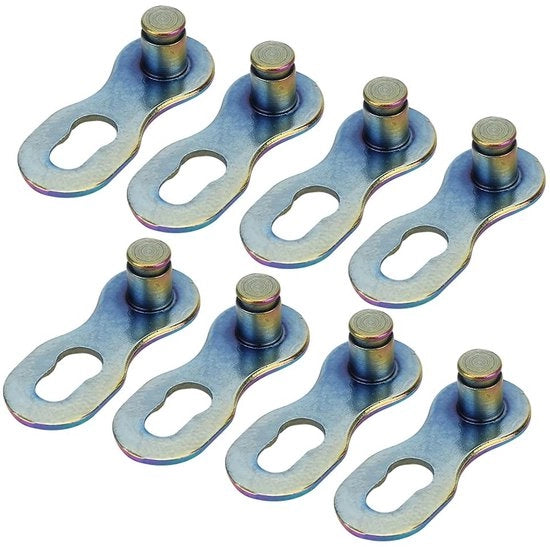 Connettore per bicicletta Premium in acciaio - 12 velocità - Accessori per bicicletta - Adatto per mountain bike e bicicletta da corsa - 4 pezzi - Peso ridotto 28 g - Connessione catena per bicicletta