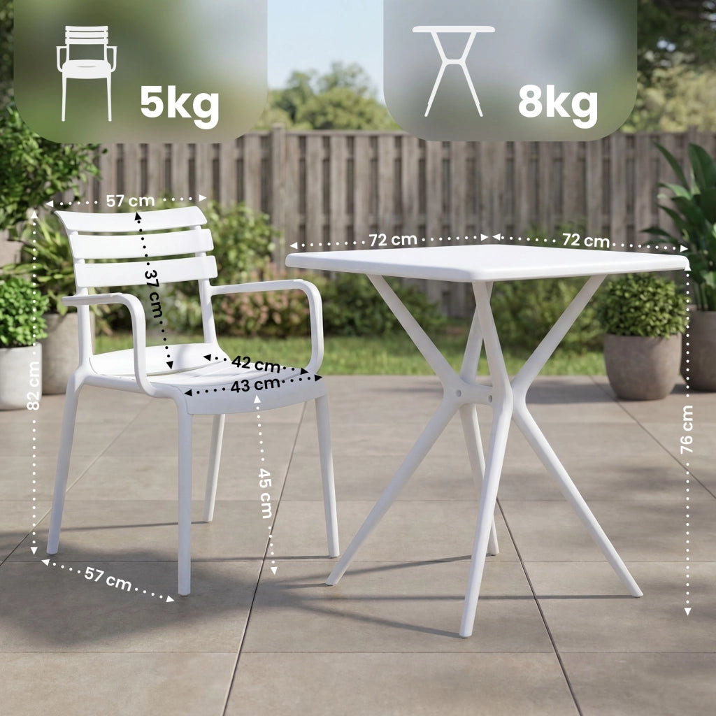 Set di mobili da giardino Avena con 2 sedie 2