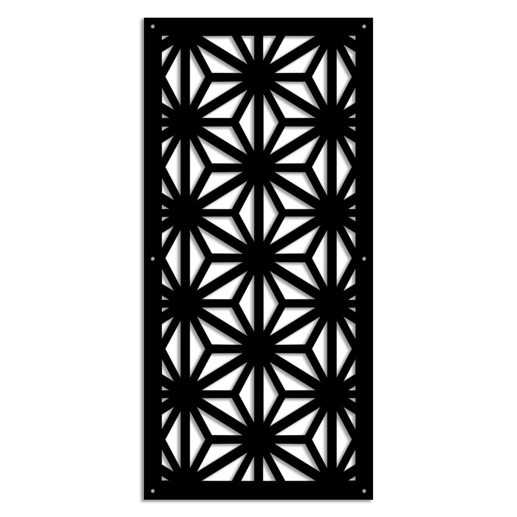 RADIANT - Pannello in PVC traforato - Parasole Colore: nero, Misura: 50x150 cm