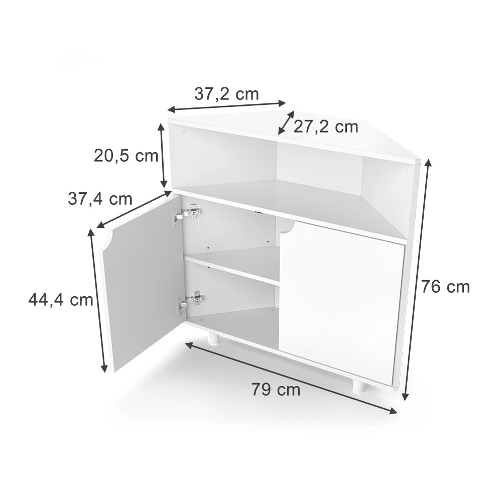 Vicco Cassettiera per camera da letto Bianco 79 x 76 cm con 3 scomparti