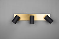 Plafoniera da Interno Attacco GU10 in Metallo Nero e oro