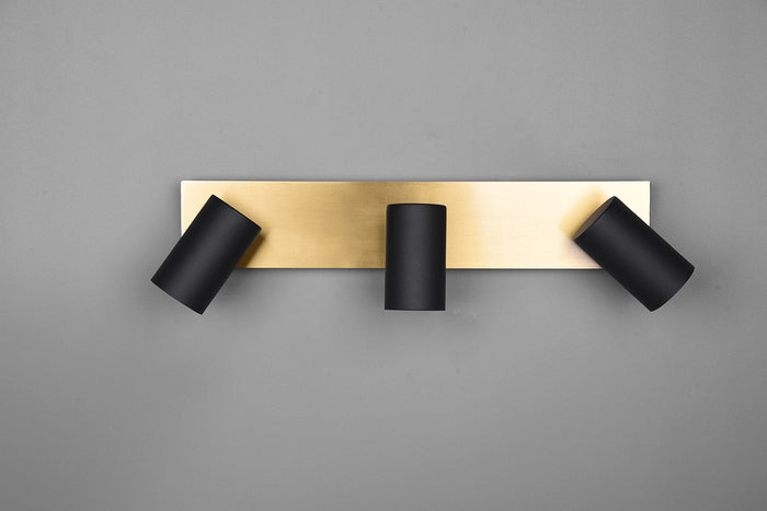 Plafoniera da Interno Attacco GU10 in Metallo Nero e oro