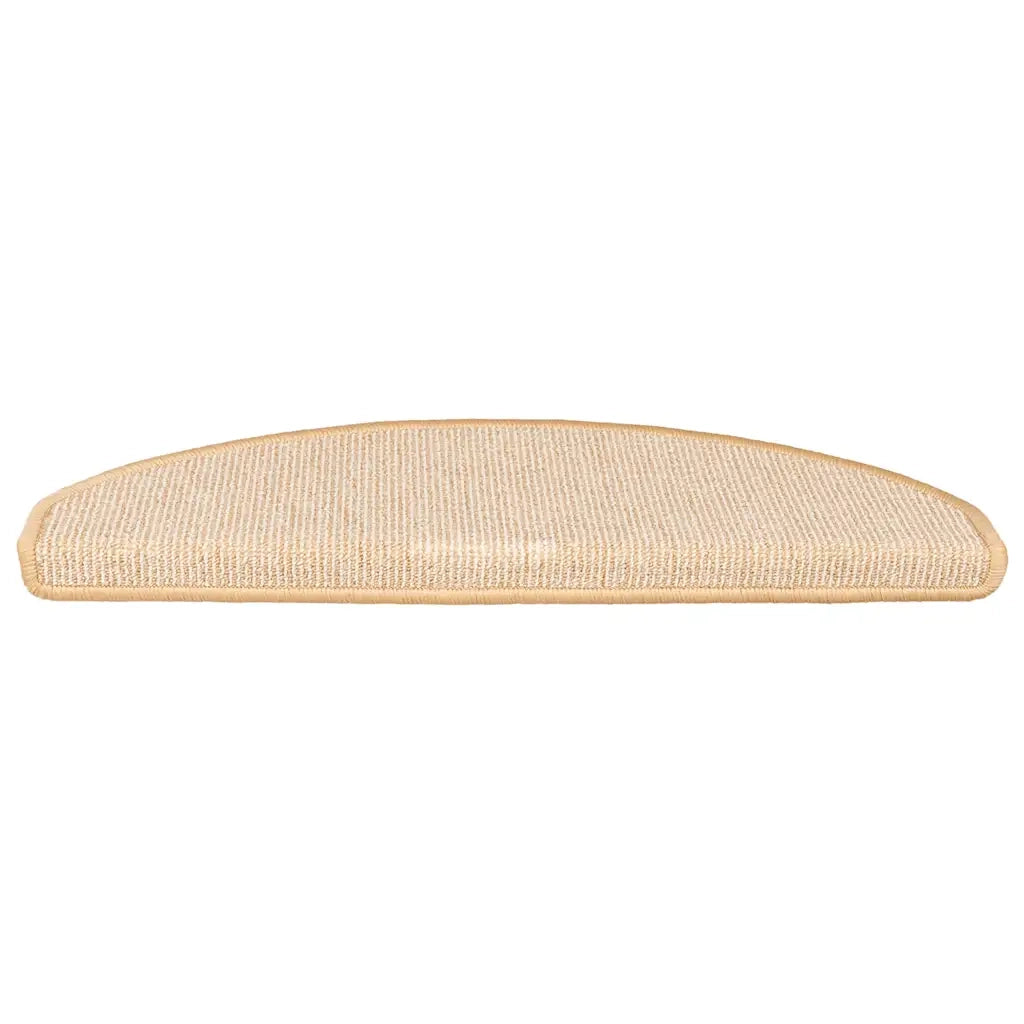 Tappetini per scale 15 pz 65x21x4 cm Crema Semicircolari Grandi 149861
