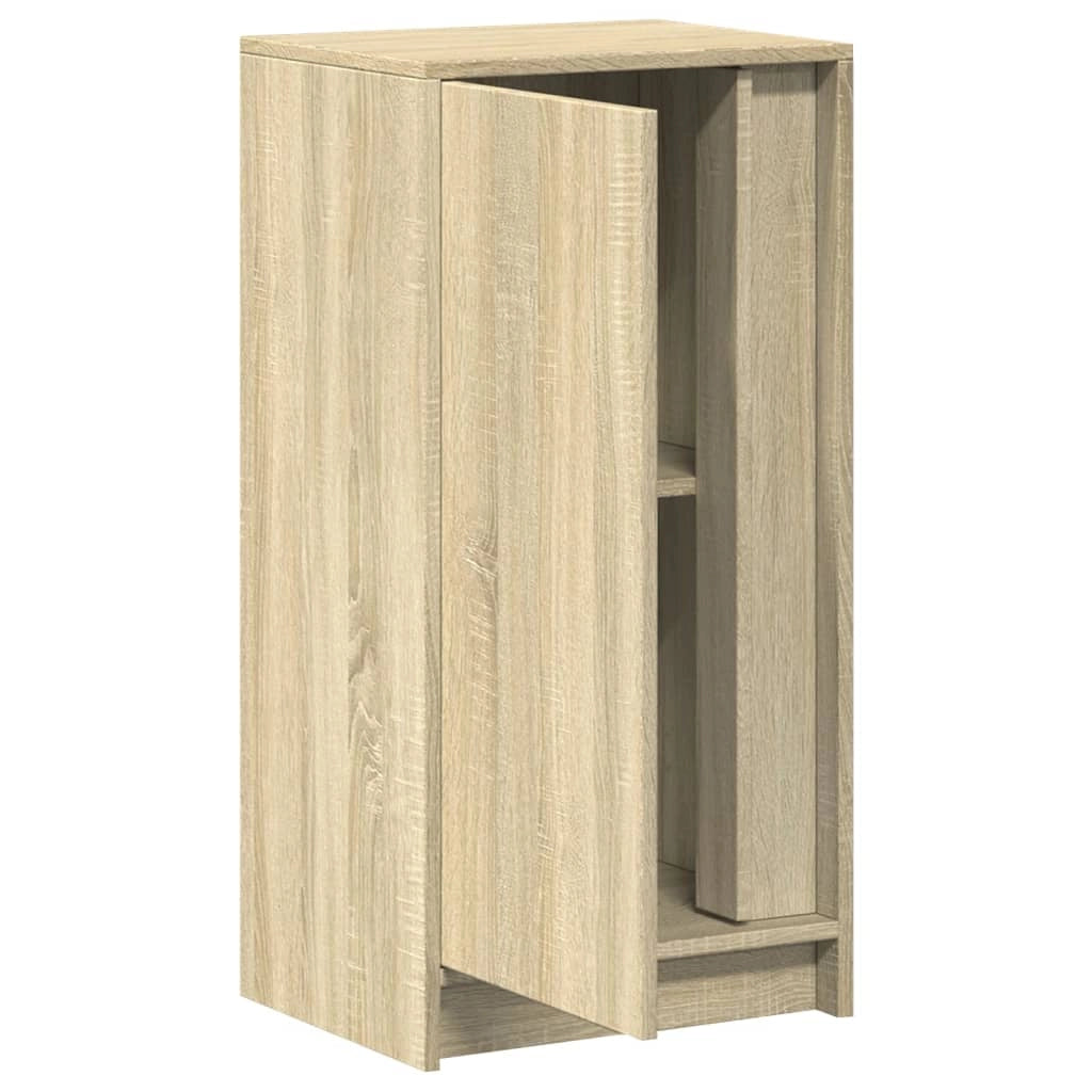 Buffet credenza cassettiera mobiletto mobile contenitore organizer per cucina soggiorno salotto con illuminazione a LED finitura rovere Sonoma 42,5 x 34 x 85 cm legno ingegnerizzato marrone 02_0029796