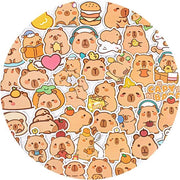 Sticker capibabri - 100 pezzi - decorazione capibabri - adesivi in vinile per laptop - bagaglio - borraccia - elmo - adesivi per viaggiatori per bambini e adulti