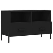 Mobile TV multimediale mensola TV credenza TV sala da pranzo soggiorno camera da letto 80 x 36 x 50 cm legno ingegnerizzato nero 02_0026307
