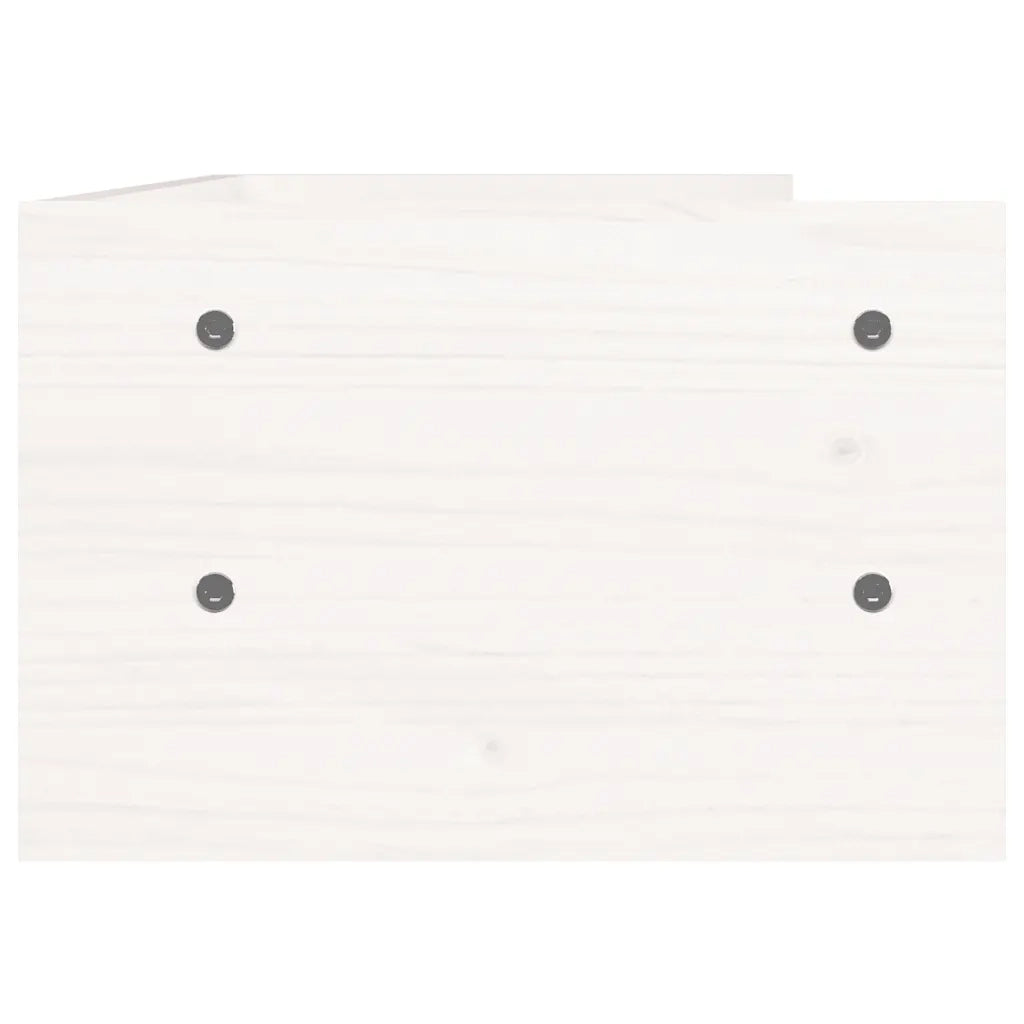 Supporto per Monitor Bianco 50x24x16 cm Legno Massello di Pino CFW8109348